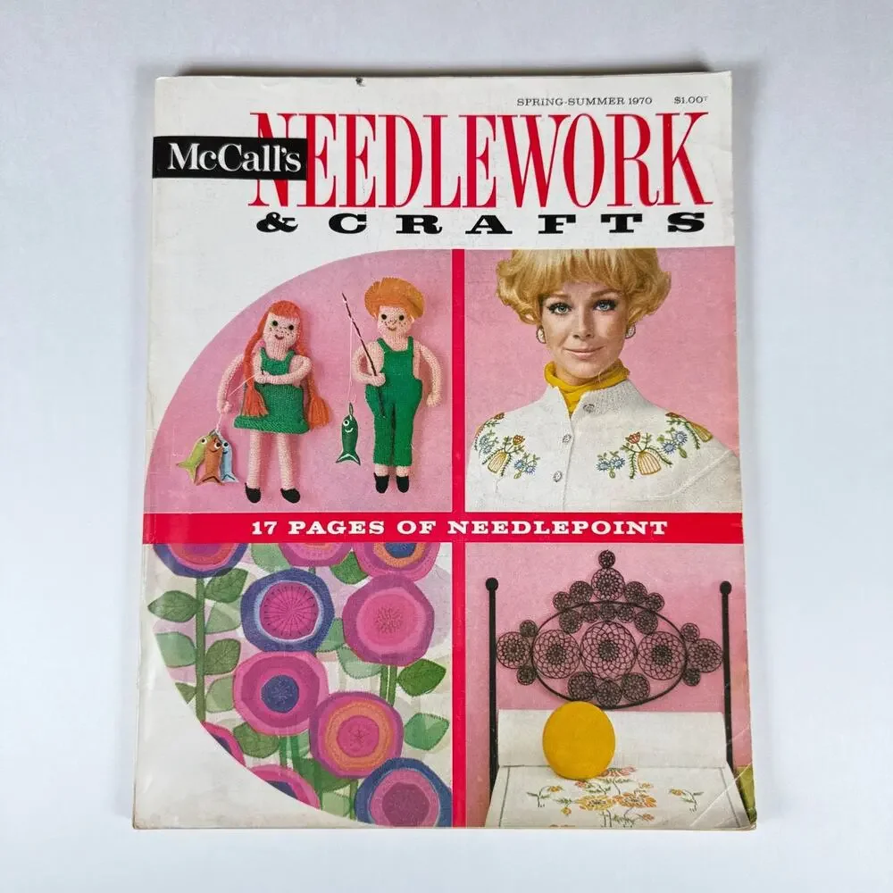 Vintage McCall's Needlework & Crafts Magazine Spring Summer 1970 Knitting Sewing
